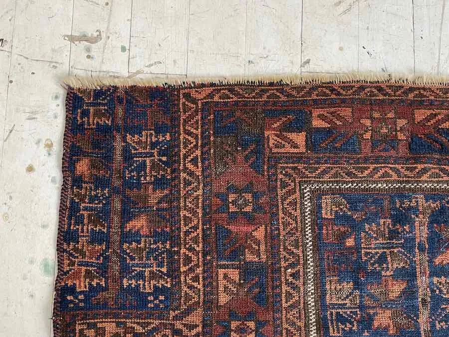 Square Baluch Prayer rug, 3x4 — Weft & Wool